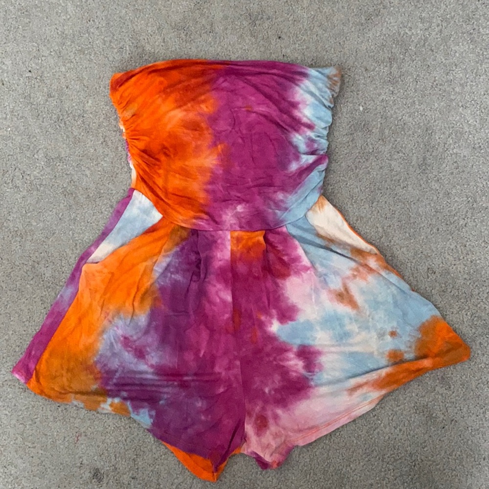 Strapless Tie Dye Romper‼️